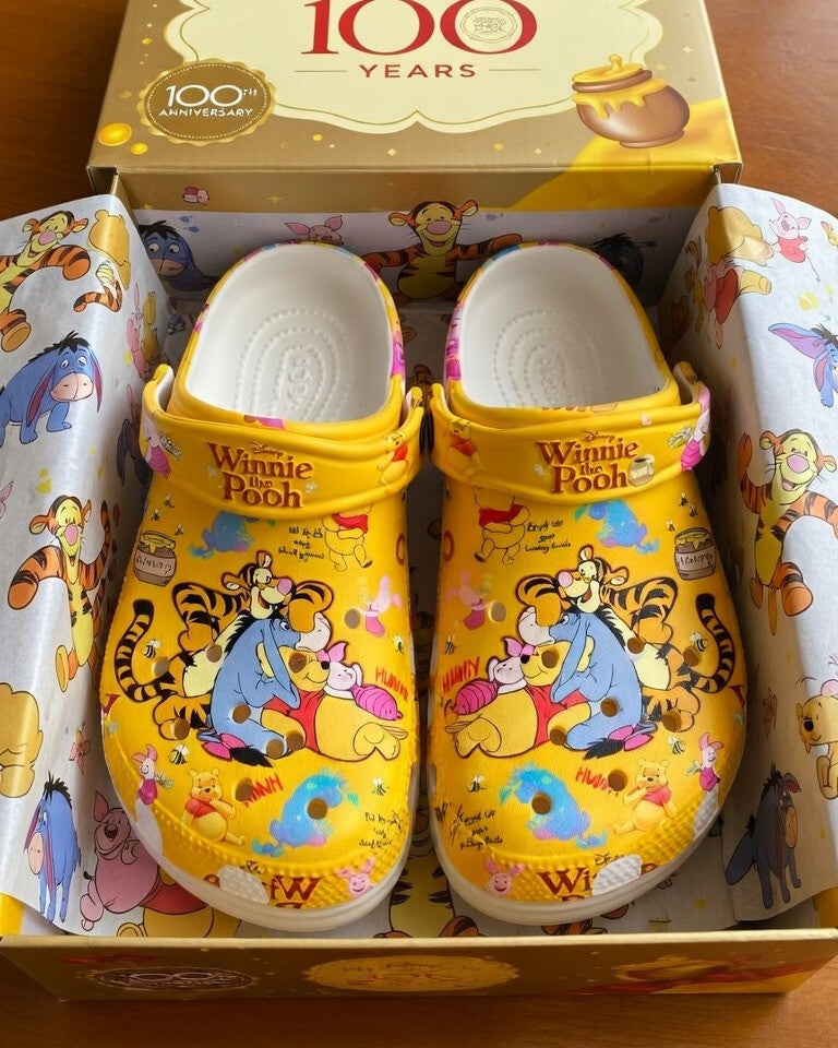 100th Anniversary Winnie The Pooh - Adult/Kid Clogs GINPOOH58