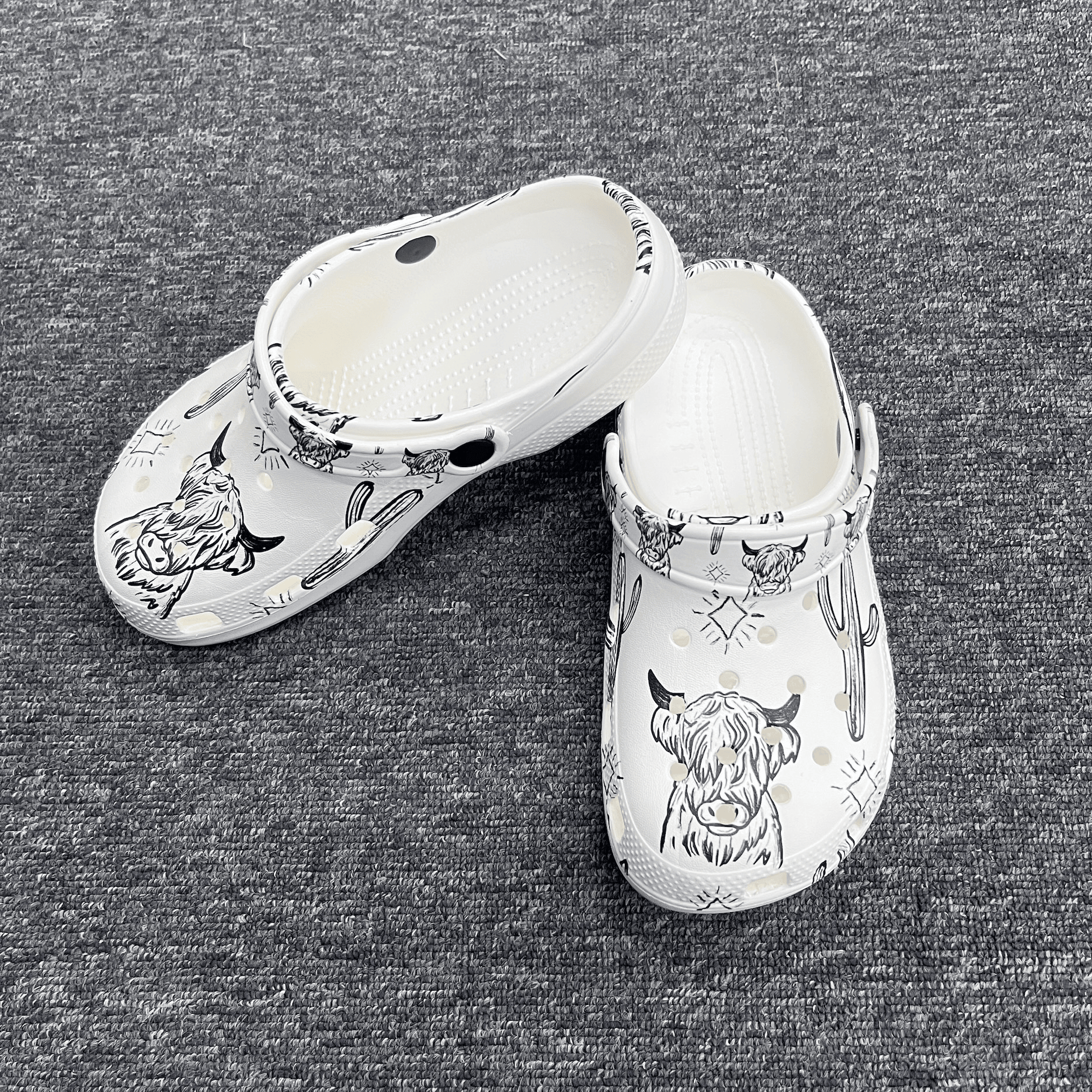 Highland Cows & Catus - Adult/Kid Casual Clogs GINCOW02