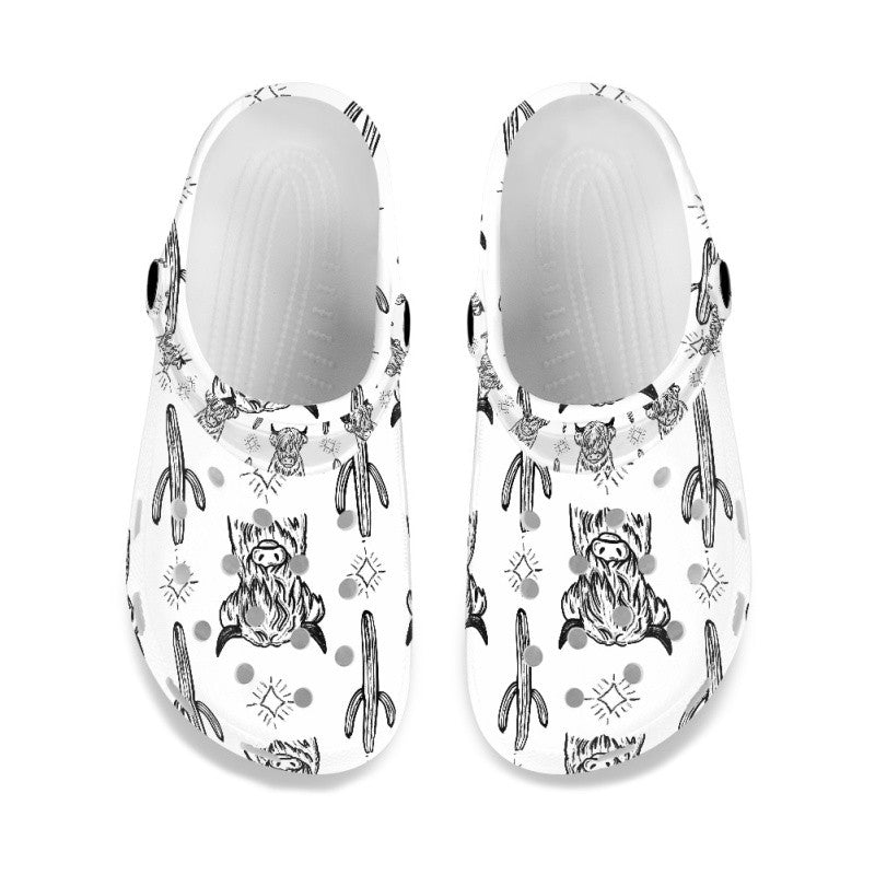 Highland Cows & Catus - Adult/Kid Casual Clogs GINCOW02