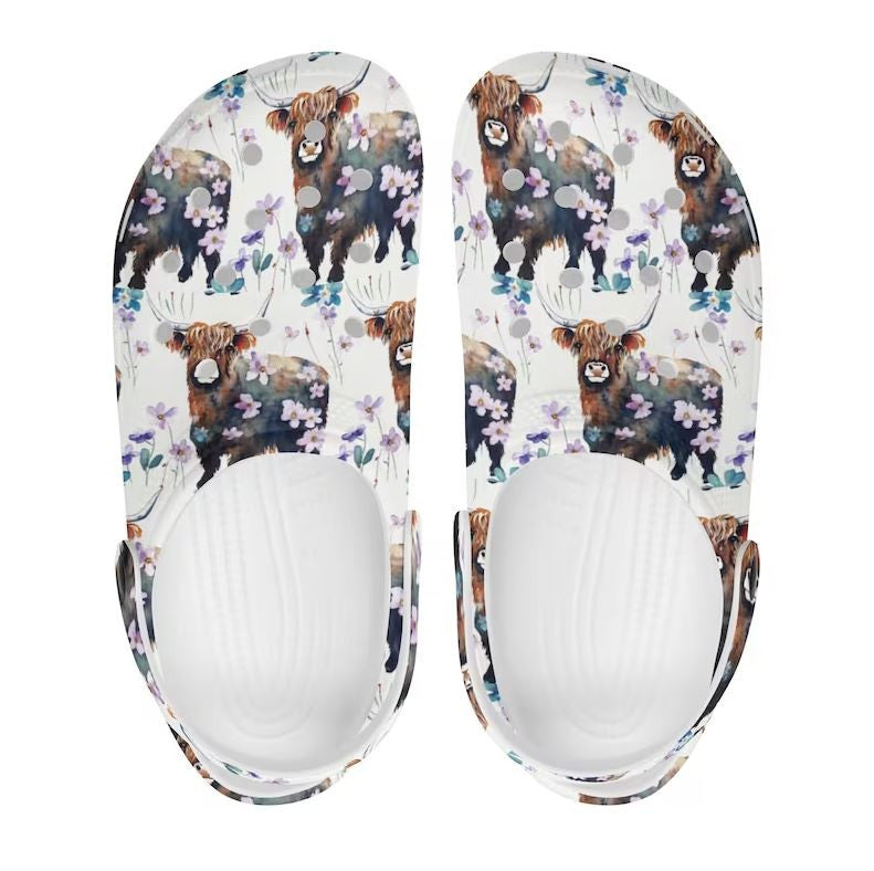 Highland Cows - Adult/Kid Casual Clogs GINCOW09