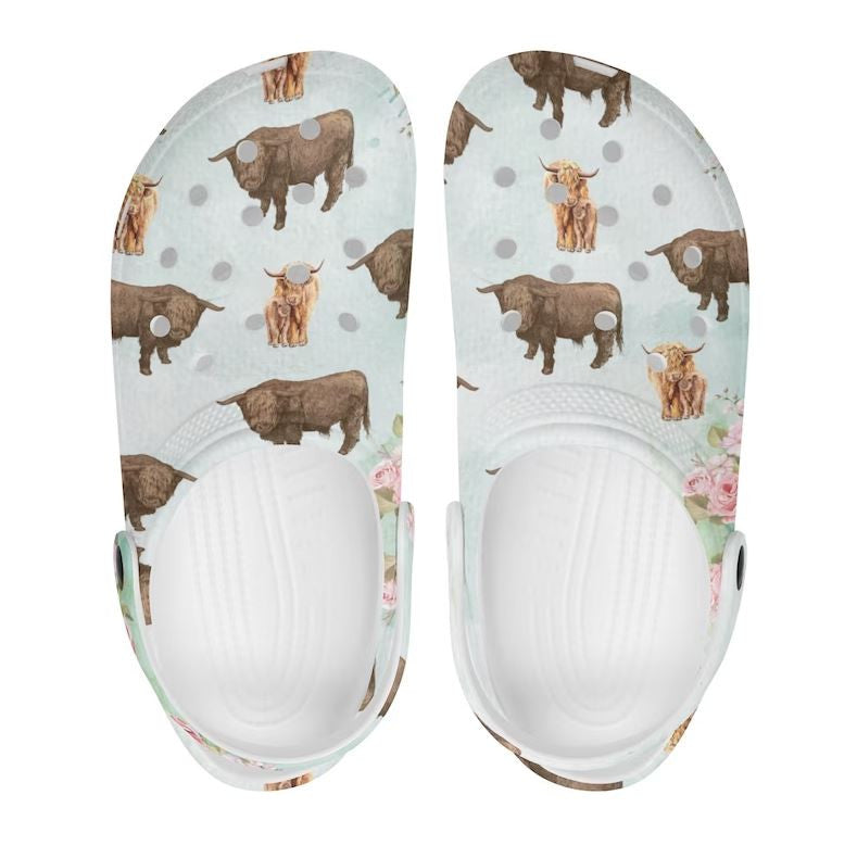 Highland Cows - Adult/Kid Casual Clogs GINCOW10