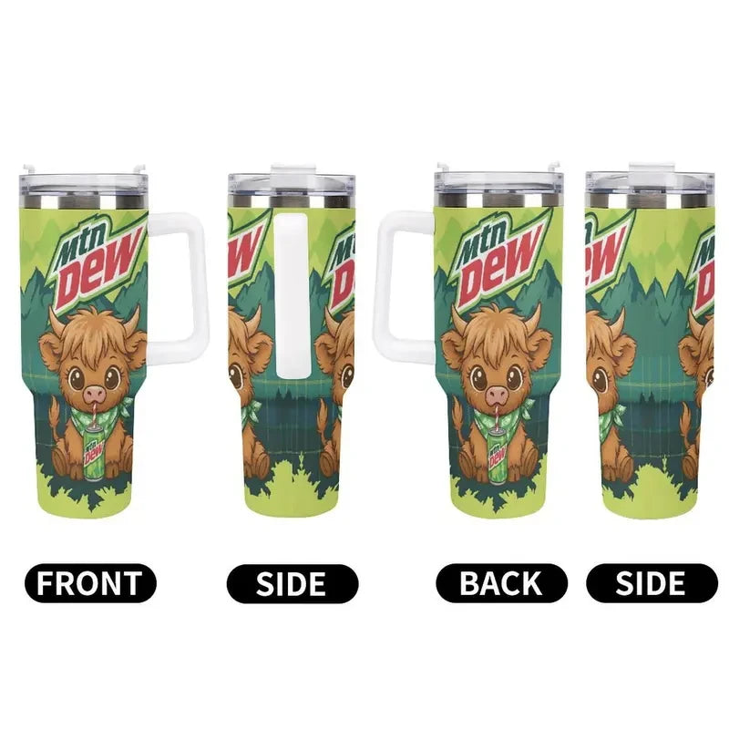 Highland Cows & Mtn Dew - Tumbler 40OZ