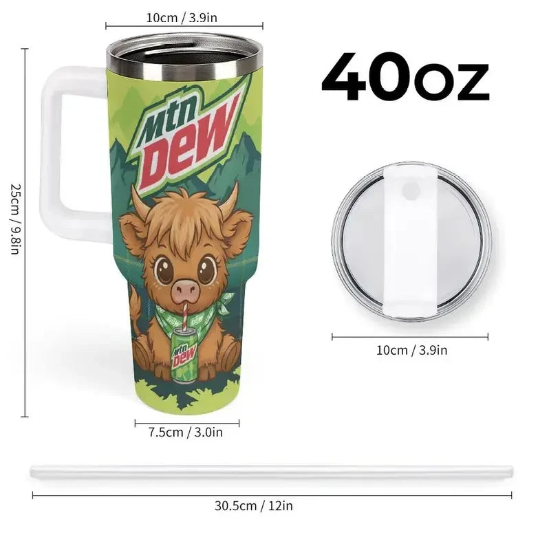 Highland Cows & Mtn Dew - Tumbler 40OZ