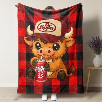 Dr Pepper Highland Cows Blanket GINCOW38