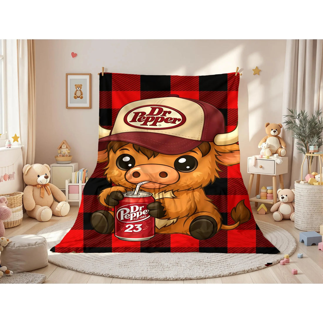 Dr Pepper Highland Cows Blanket GINCOW38