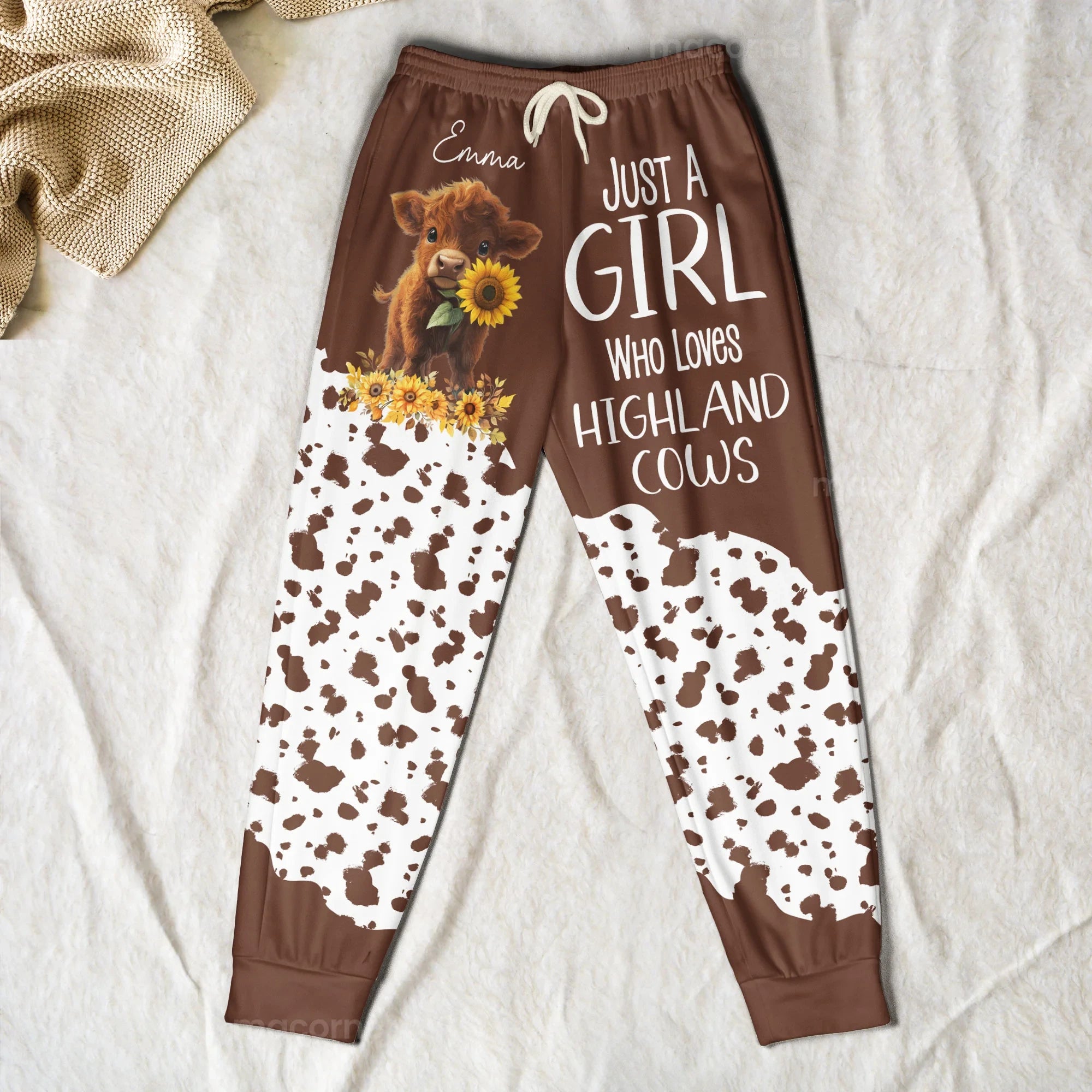 Just A Girl Who Love Highland Cow Combo Premium Hoodie & Sweatpants