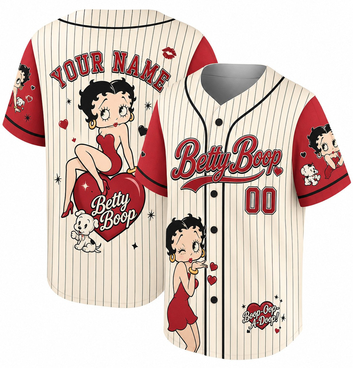 Boop Girl Baseball Jersey Shirt GINBET20