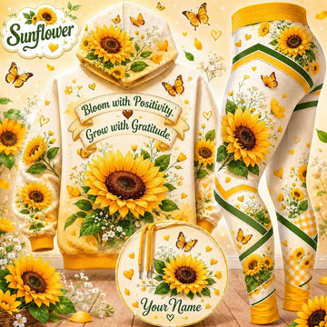 Sunflower - Personalized Heavy Fleece Hoodie And Leggings GINSUN03