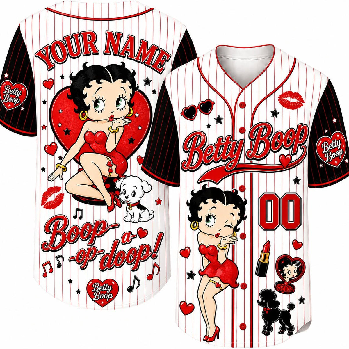 Boop Girl Baseball Jersey Shirt GINBET31
