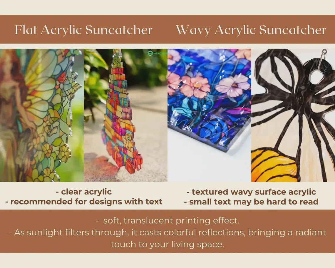 Personalized Sunflower Suncatcher, Custom Family Names, Stained Acrylic Window Art
