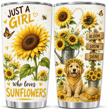 Just A Girl Who Love Sunflower Stainless Tumbler GINSUN22