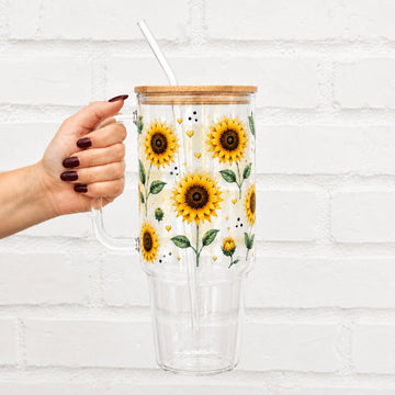 Sunflower Glass Tumbler GINSUN23