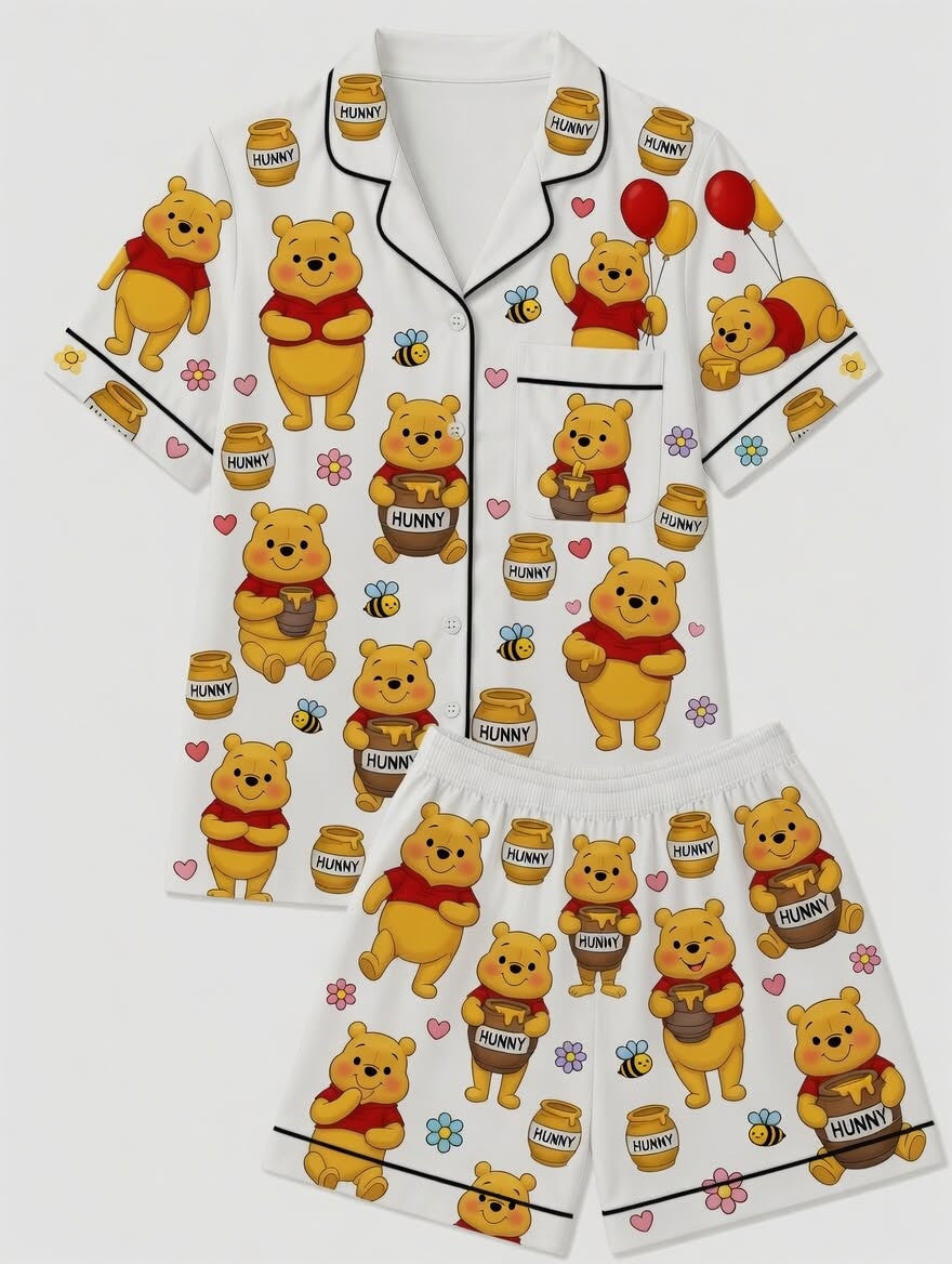 Winnie The Pooh Short Sleeve Pyjamas Set GINPOOH129