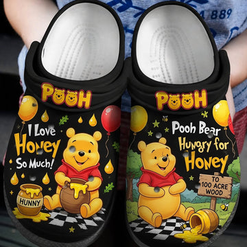 I love Honey So Much - Adult/Kid Casual Clogs GINPOOH130