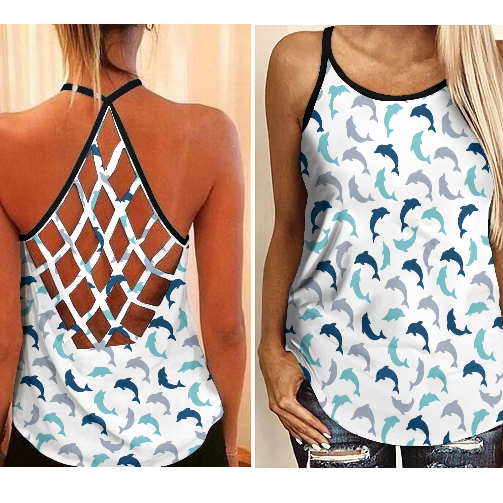 Dolphin - Criss-Cross Tank Top GINDOP16