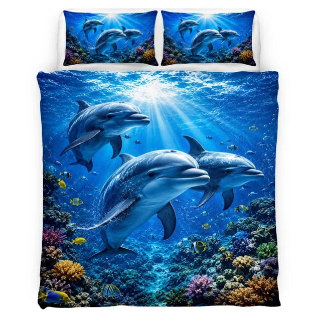 Dolphins- Quilt Bedding Set GINDOP22