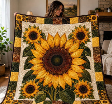 Sunflower Fleece Blanket/Quilt Blanket/Sherpa Blanket GINSUN79
