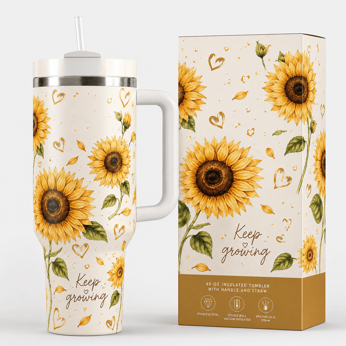 Keep Growing Sunflower - Tumbler 40oz GINSUN80