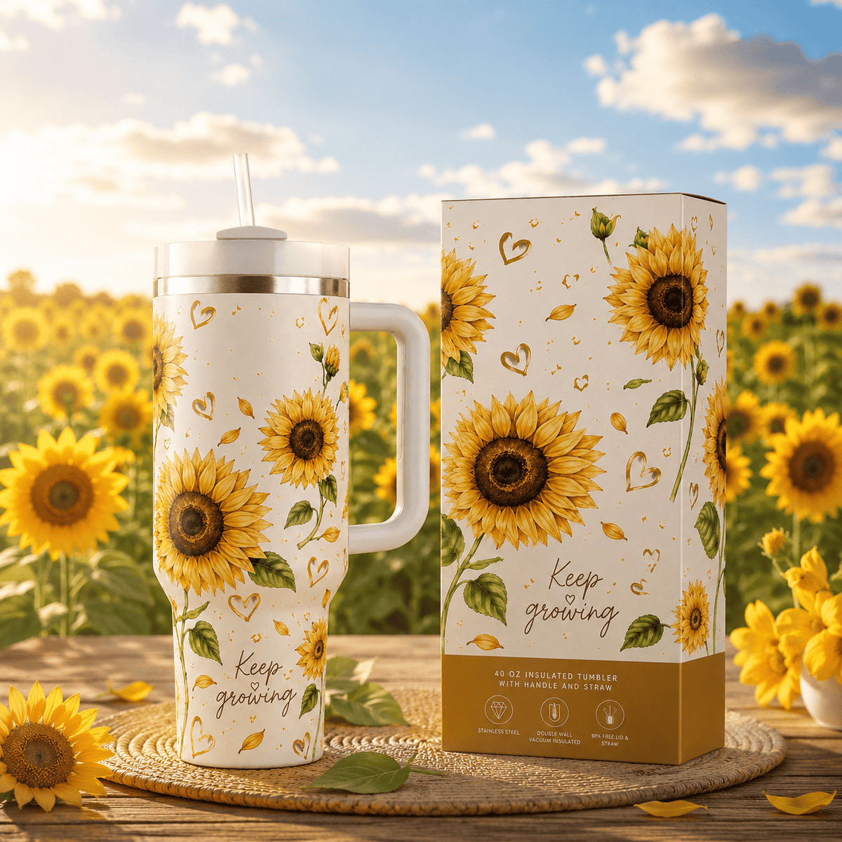 Keep Growing Sunflower - Tumbler 40oz GINSUN80
