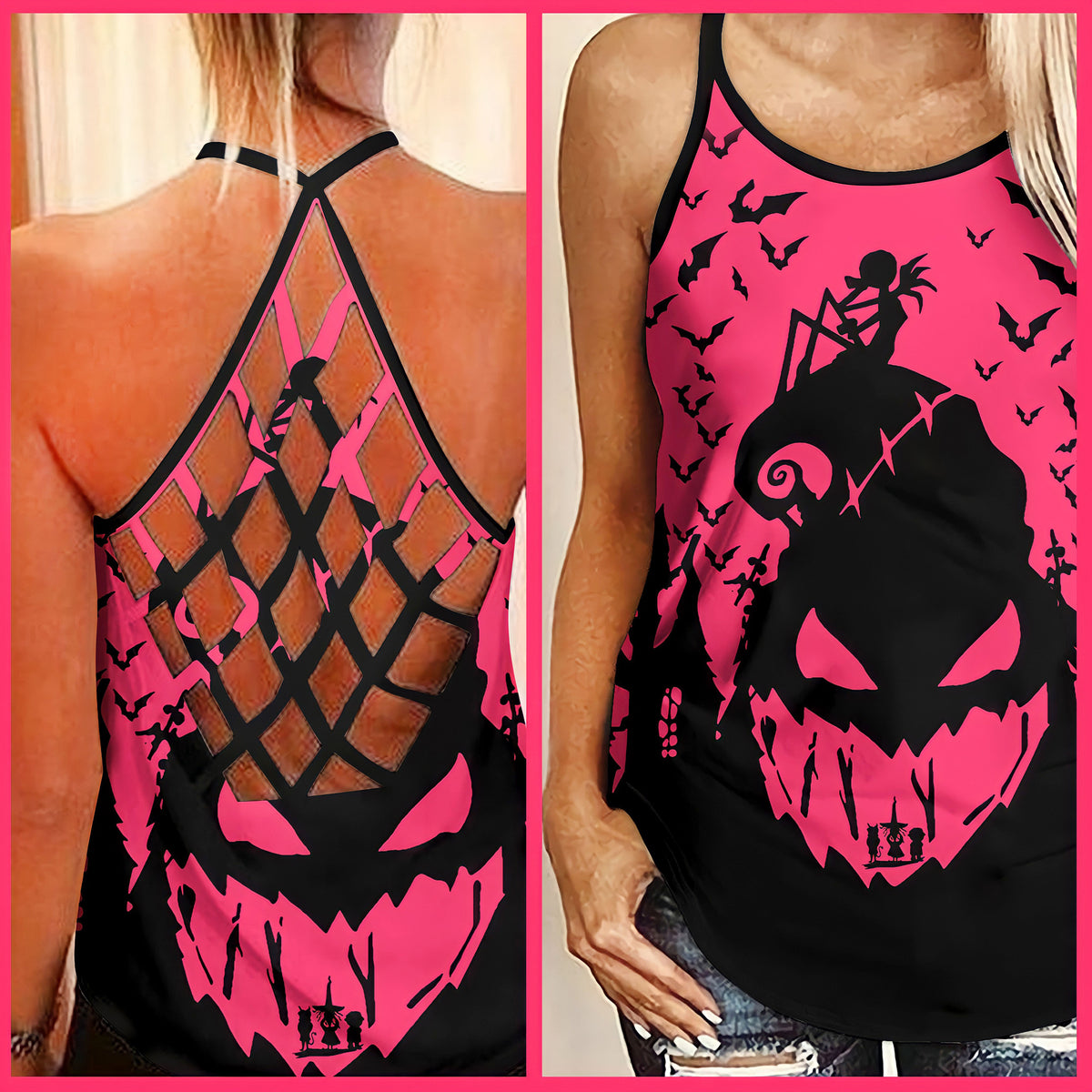 Nightmare Before Christmas - Criss-Cross Tank Top GINNBC1586