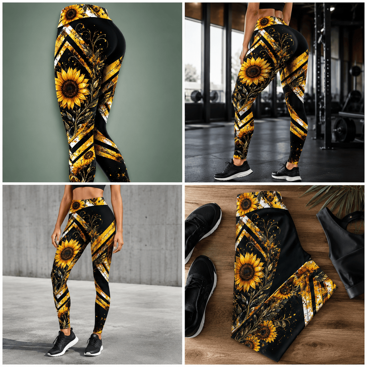 Sunflower High Waist Leggings GINSUN05