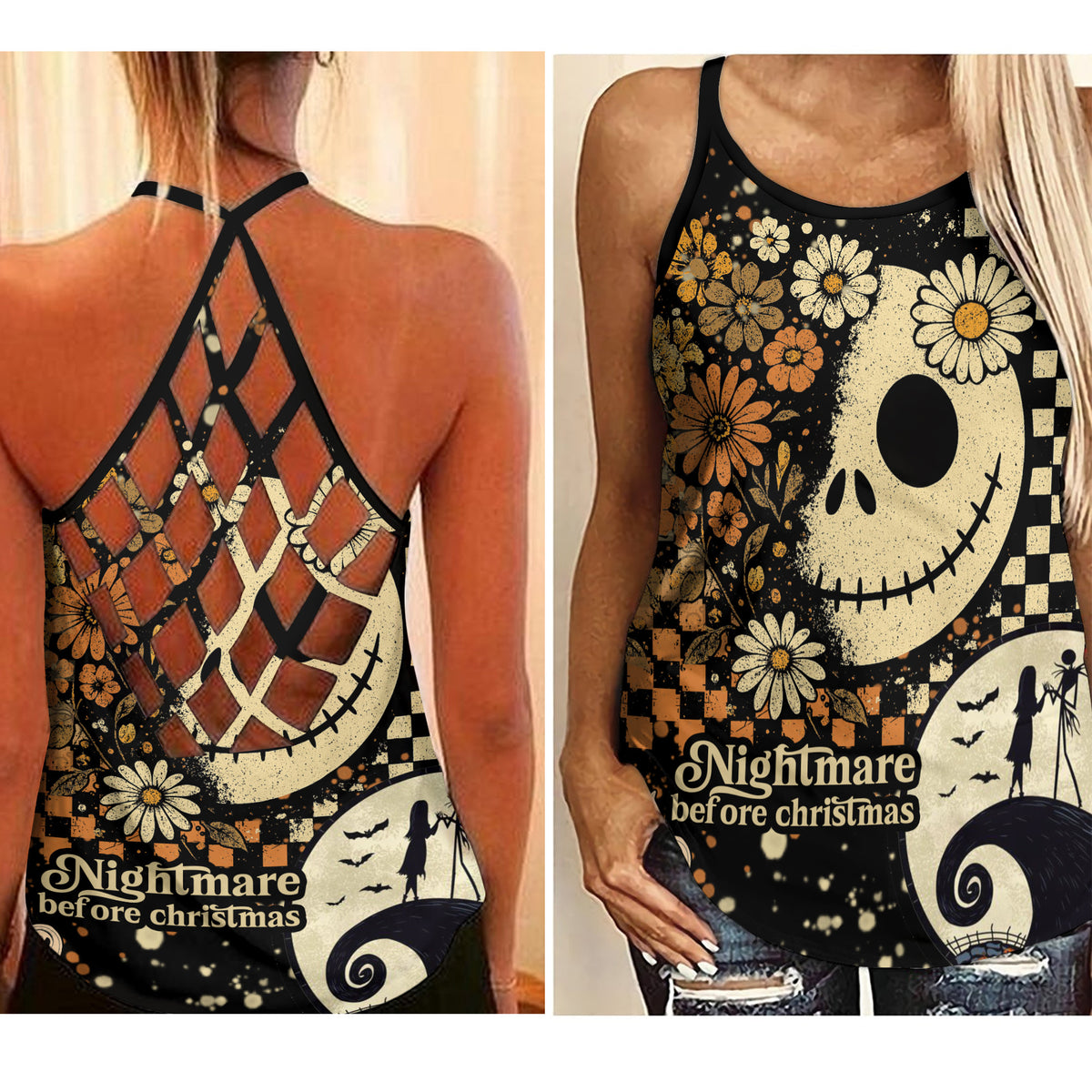 Jack Skellington - Criss-Cross Tank Top GINNBC1640