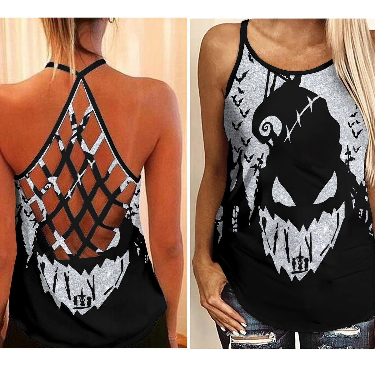 Nightmare Before Christmas - Criss-Cross Tank Top GINNBC1602