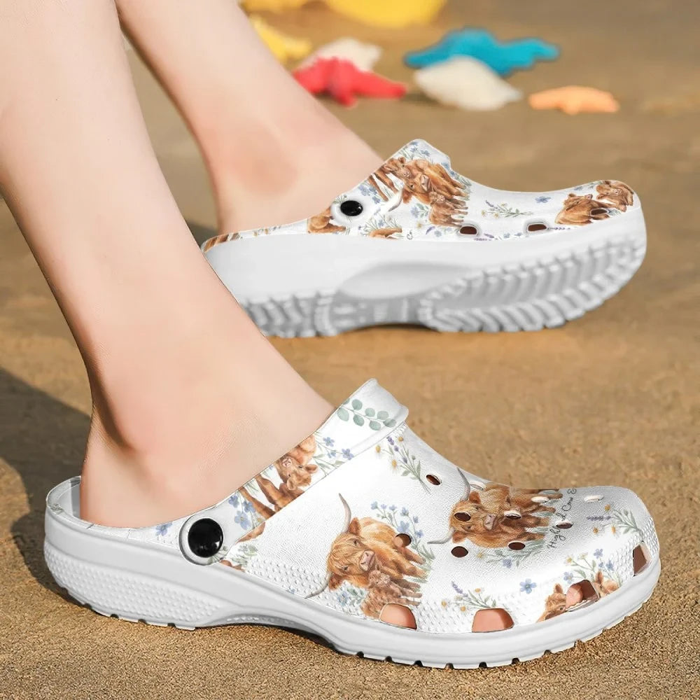 Cute Highland Cow - Adult/Kid Casual Clogs GINCOW61