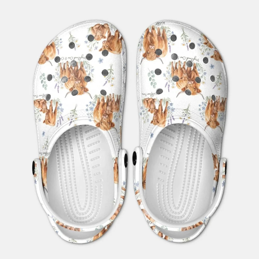 Cute Highland Cow - Adult/Kid Casual Clogs GINCOW61