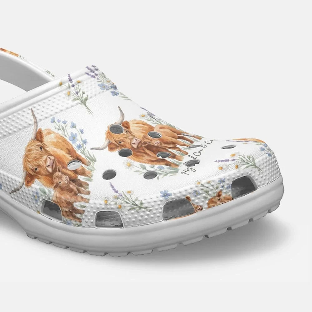 Cute Highland Cow - Adult/Kid Casual Clogs GINCOW61