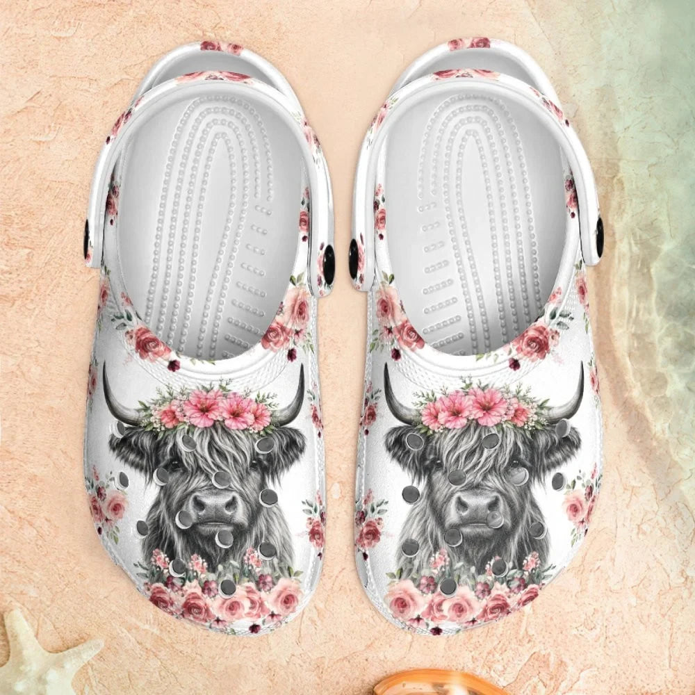 Cute Highland Cow - Adult/Kid Casual Clogs GINCOW62