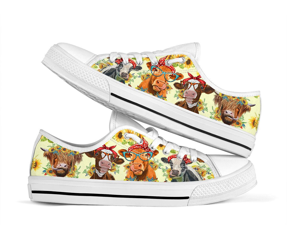 Cute Cows Low Top Shoes GINCOW59