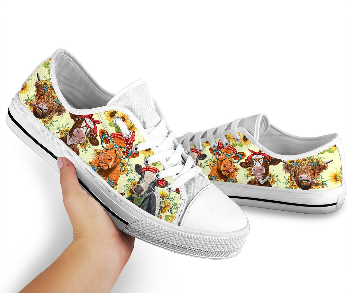 Cute Cows Low Top Shoes GINCOW59