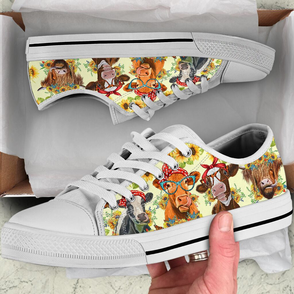 Cute Cows Low Top Shoes GINCOW59