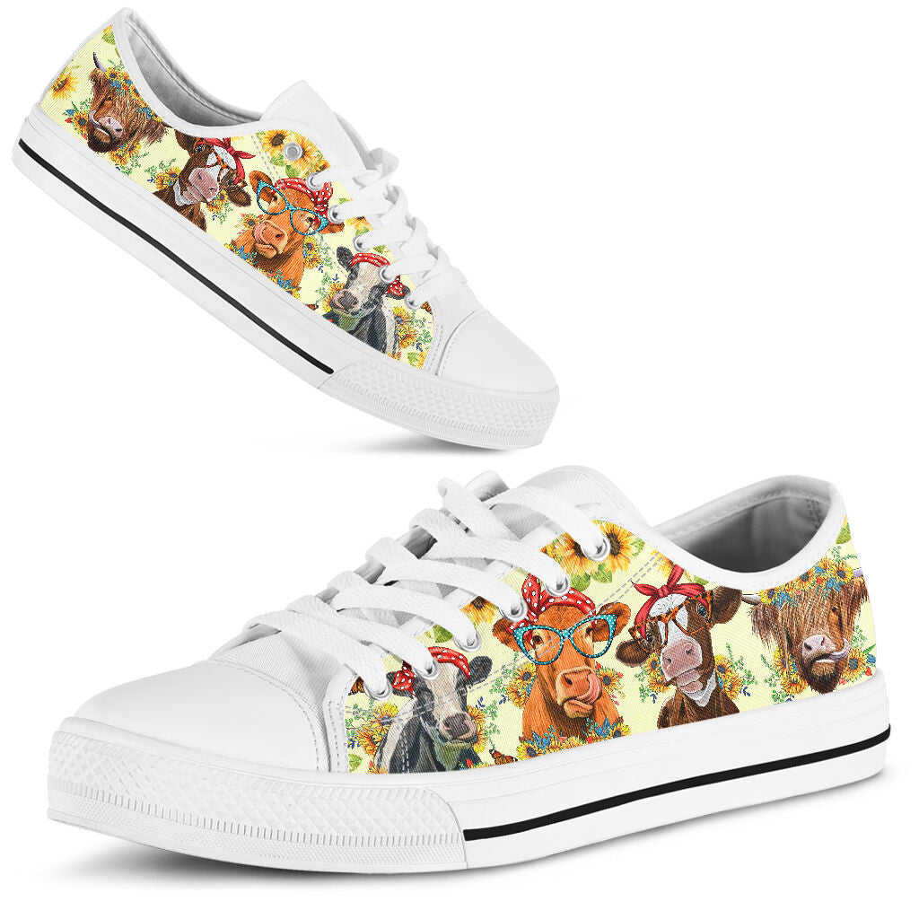 Cute Cows Low Top Shoes GINCOW59