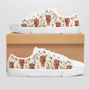 Cute Highland Cows Low Top Shoes GINCOW55