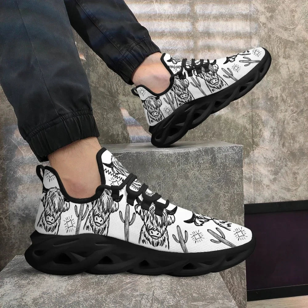 Highland Cow & Cactus Running Max Soul Shoes GINCOW66