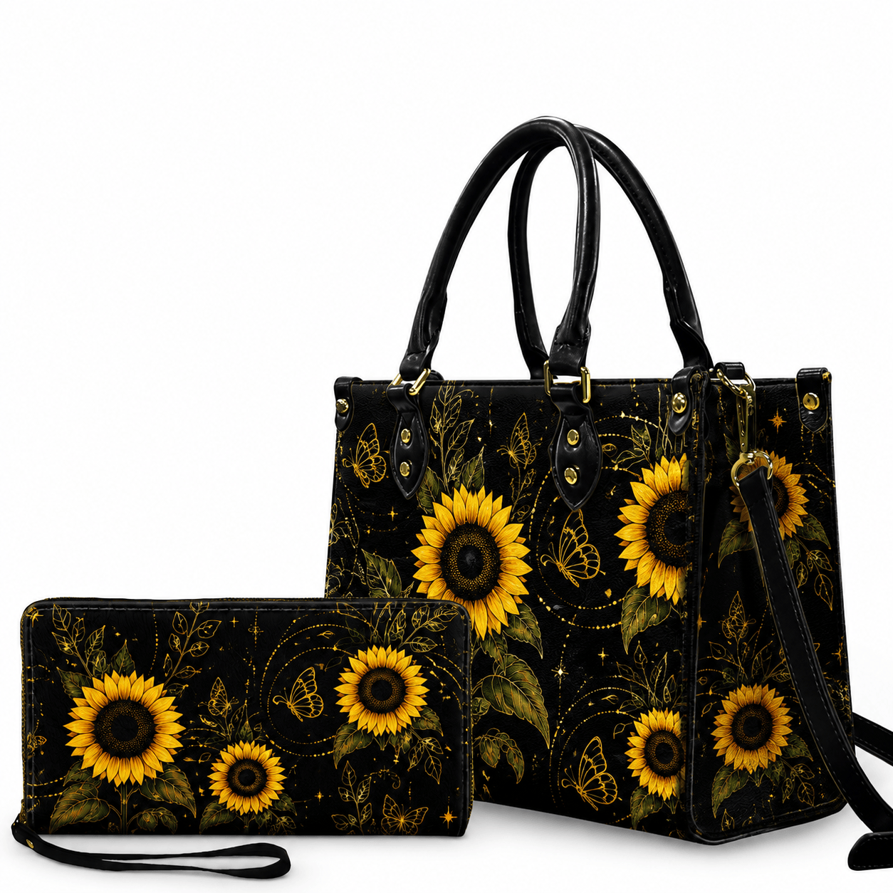Sunflower - Premium PU Leather Bag & Wallet GINSUN60