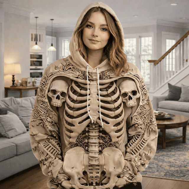 Gothic Skeleton- 3D Hoodie GINGOTHIC04