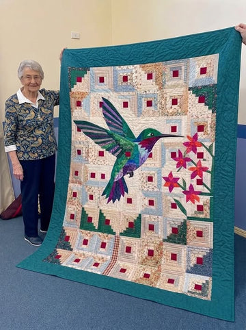 Floral Hummingbird Pattern Quilt Blanket QLT011