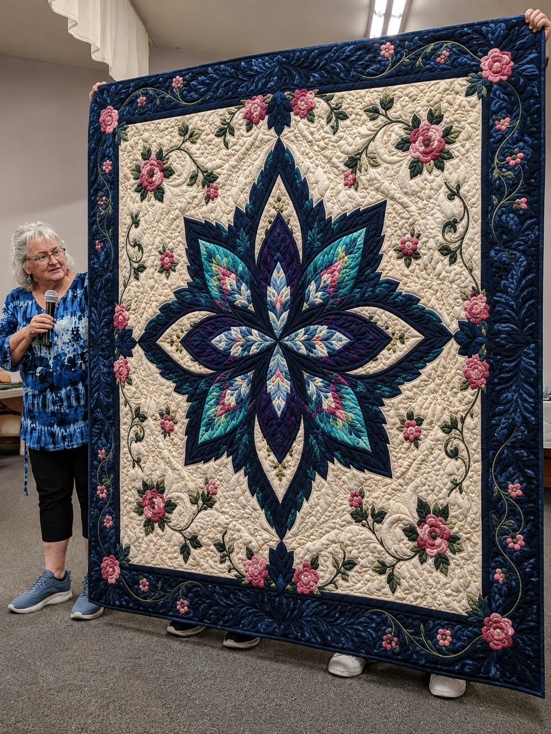 Floral Pattern Quilt Blanket QLT008