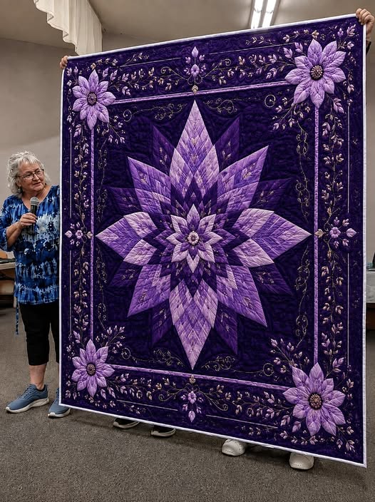 Purple Pattern Quilt Blanket QLT007